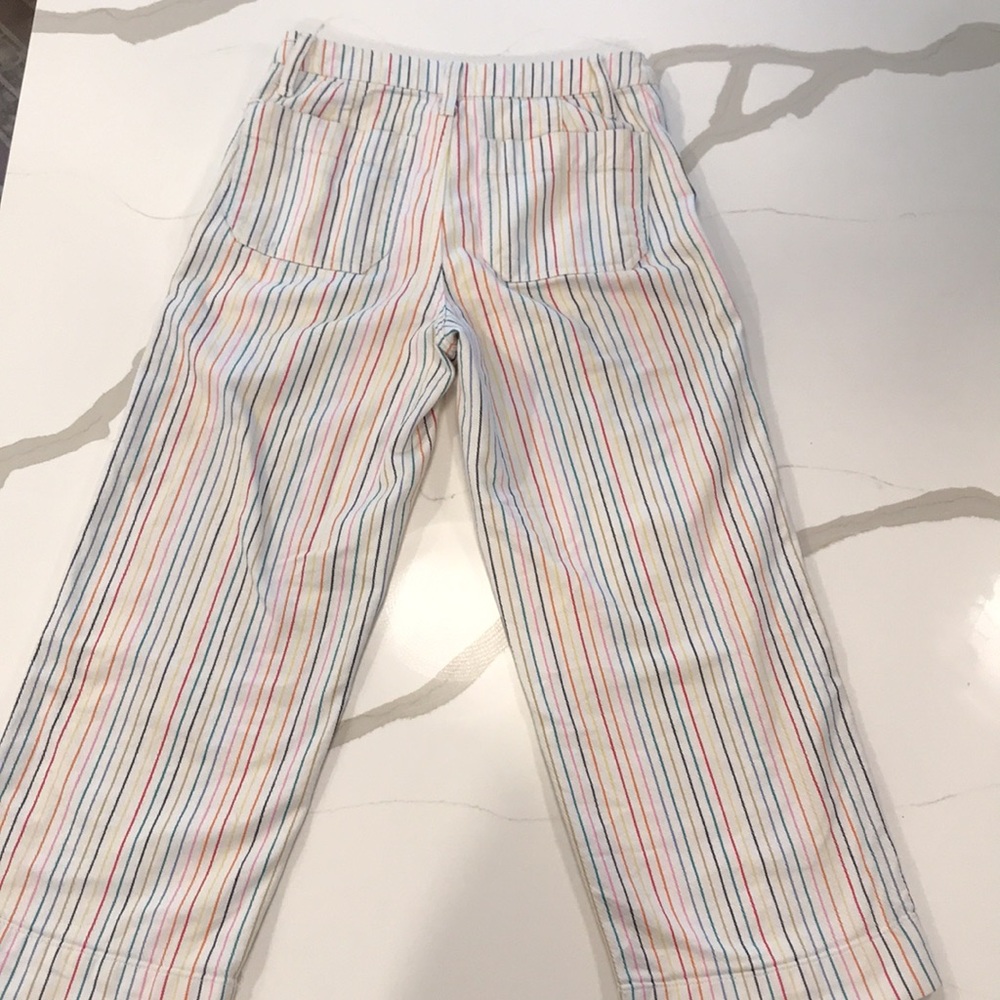 Madewell White Ankle Jeans with Multi-Color Pinstripes - Picture 5 of 8